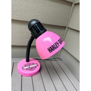 Harley-Davidson Pink Desk Lamp Logo Biker Decor Metal Works